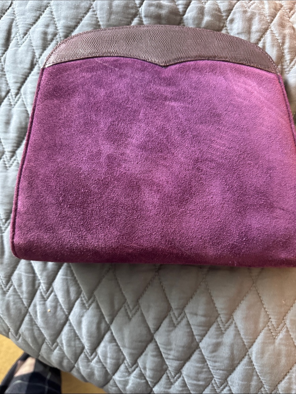 Nordstrom Suede Clutch in Deep Plum